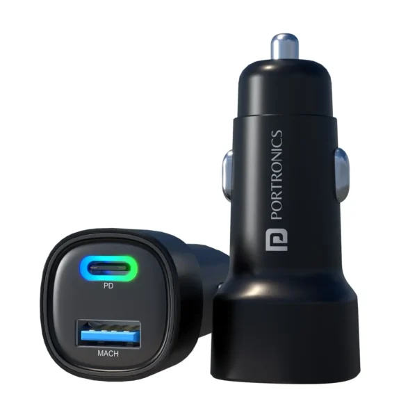 Portronics Power 80W Dual Output Fast Car Charger